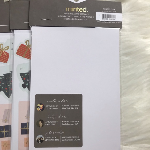 Minted Gift Tag Holiday Stickers, 60 stickers/pack - Picture 3 of 3